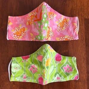 Set of 2- Lilly Pulitzer Homemade Masks